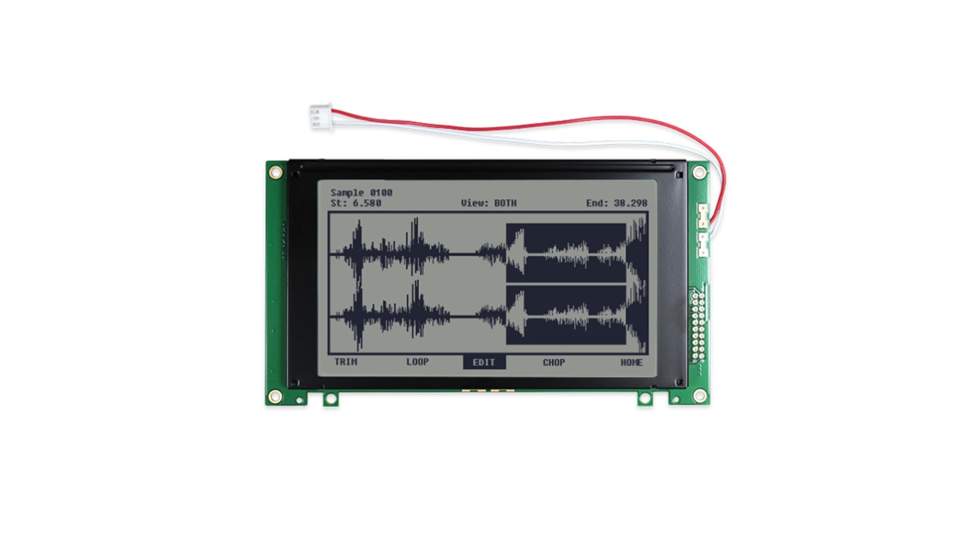 NEWHAVEN DISPLAY INTERNATIONAL LCD monokrom display, Baggrundfarve Hvid 170.0 x 93.4 x 12.4mm, LCD, 240x128pixels Ingen