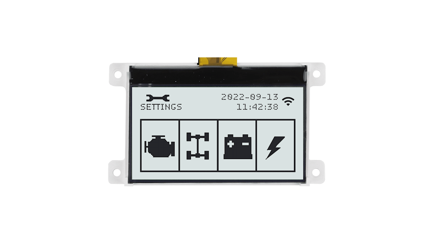 NEWHAVEN DISPLAY INTERNATIONAL NHD-C12864WO-B1TFH#-M NHD LCD LCD Display, White on White, Transflective