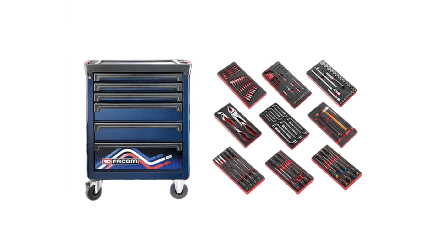 Carro de herramientas Facom de Bronce con 6 cajones, 569mm (l.) x 515mm (an.) x 972mm (alt.)