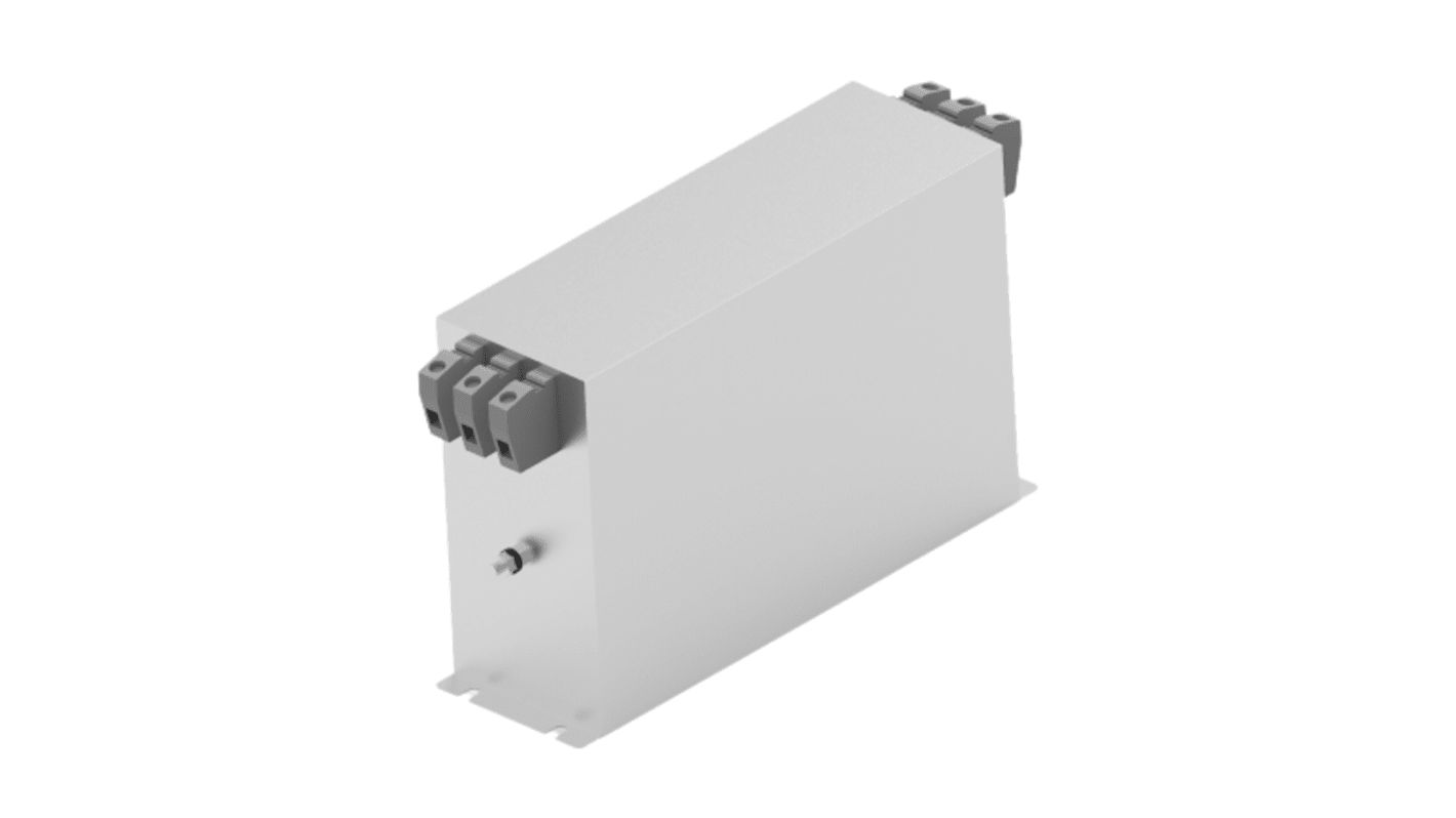 TE Connectivity AHV EMV-Filter, 760 V, 75A, Gehäusemontage, Anschlussblock, 3-phasig / 50/60Hz Single Stage Zustände