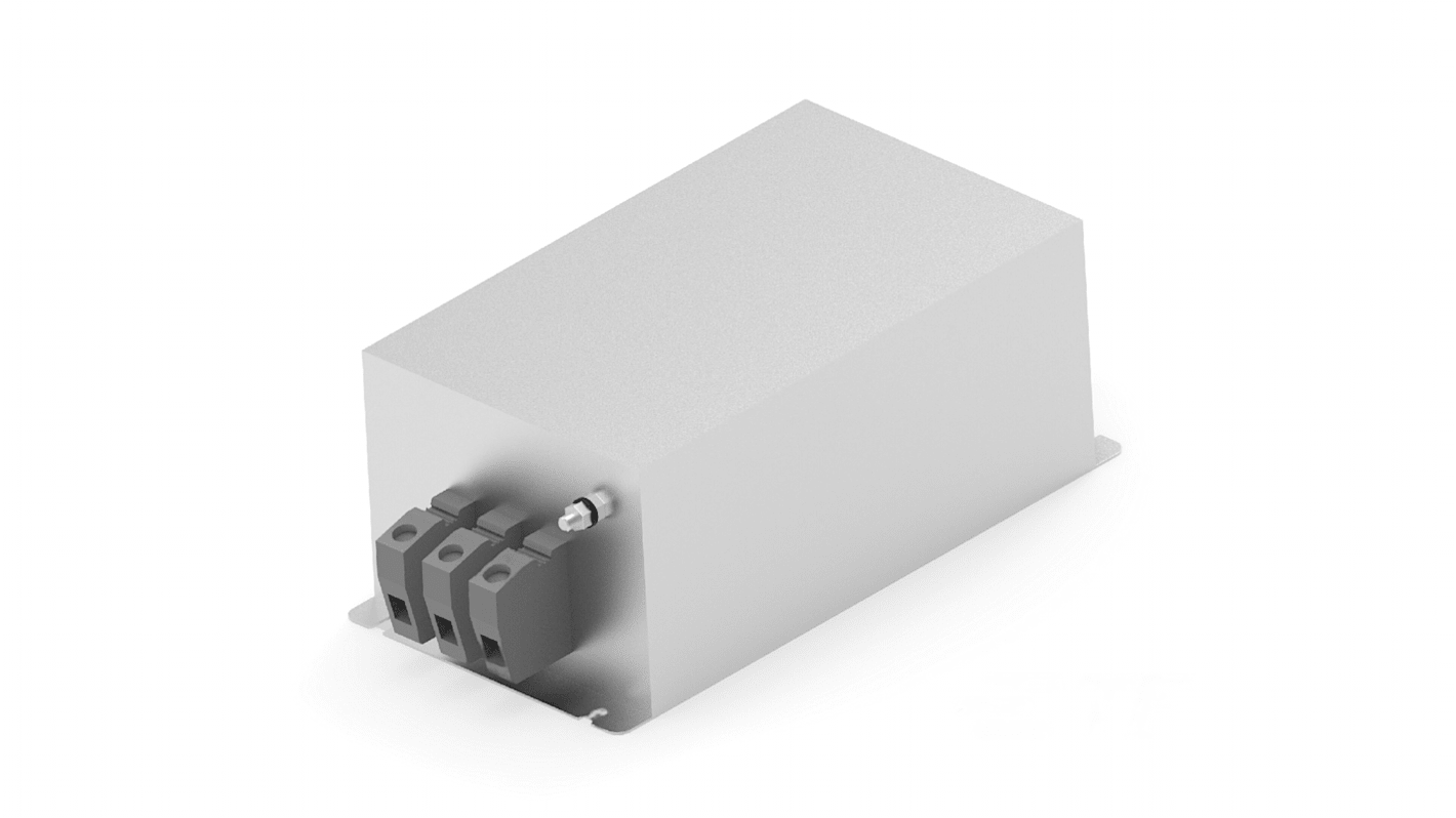 TE Connectivity AHV EMV-Filter, 760 V, 16A, Gehäusemontage, Anschlussblock, 3-phasig / 50/60Hz Two Stage Zustände