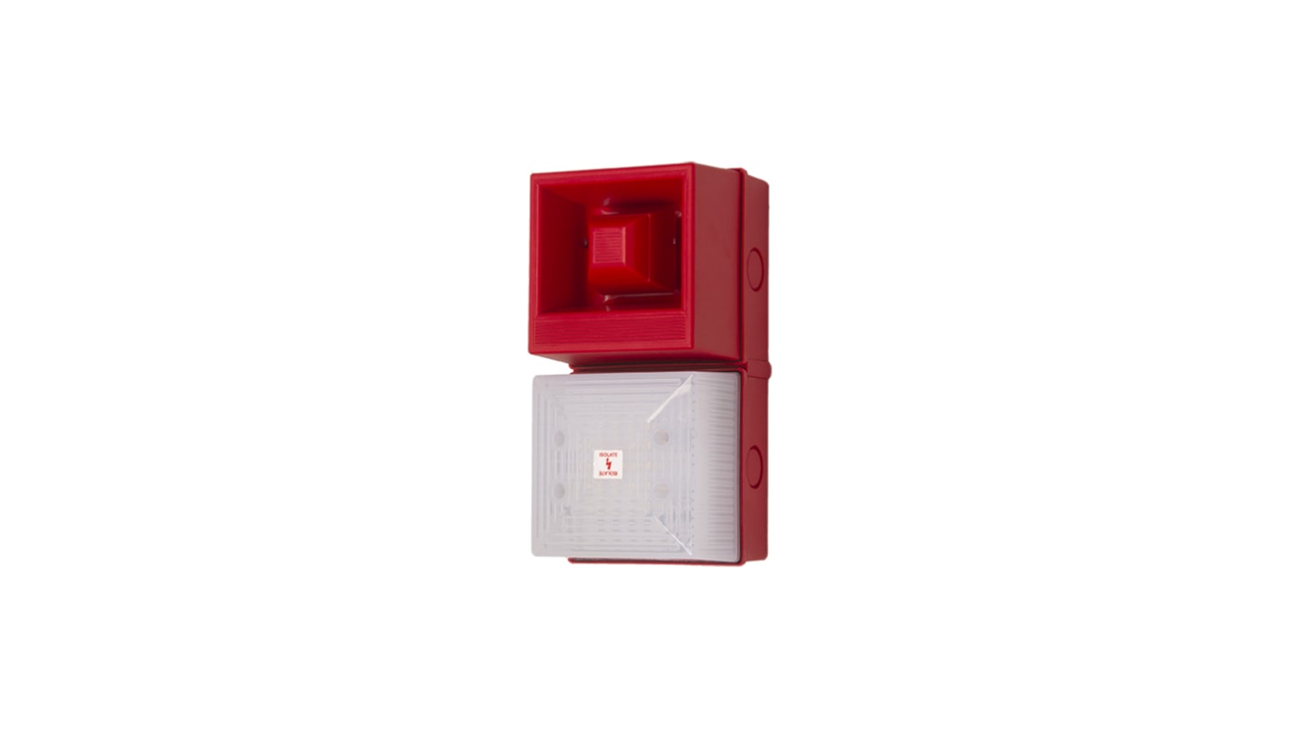Clifford & Snell YL40 Series Opal Sounder Beacon, 24 V dc, IP65, Base-mounted, 108dB at 1 Metre