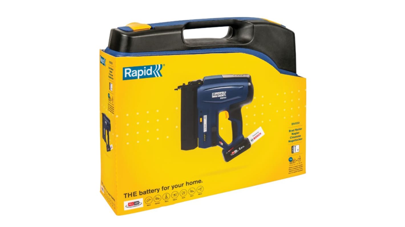 Rapid 20 → 50mm Cordless Nail Gun, Euro Plug