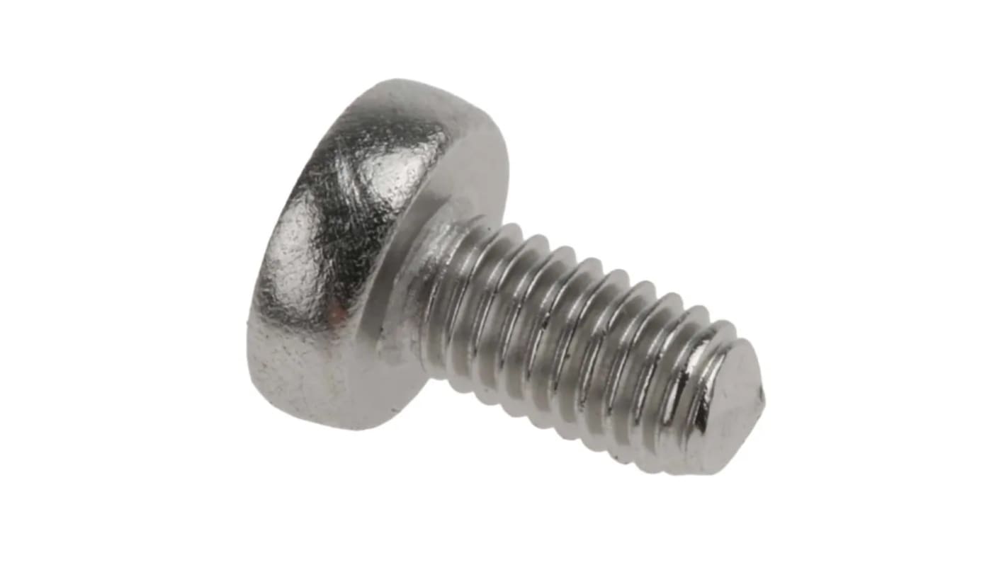 Tornillo de cabeza alomada con huella Pozi RS PRO M3 x 6mm, paso de rosca 0.5mm, de Acero Inoxidable