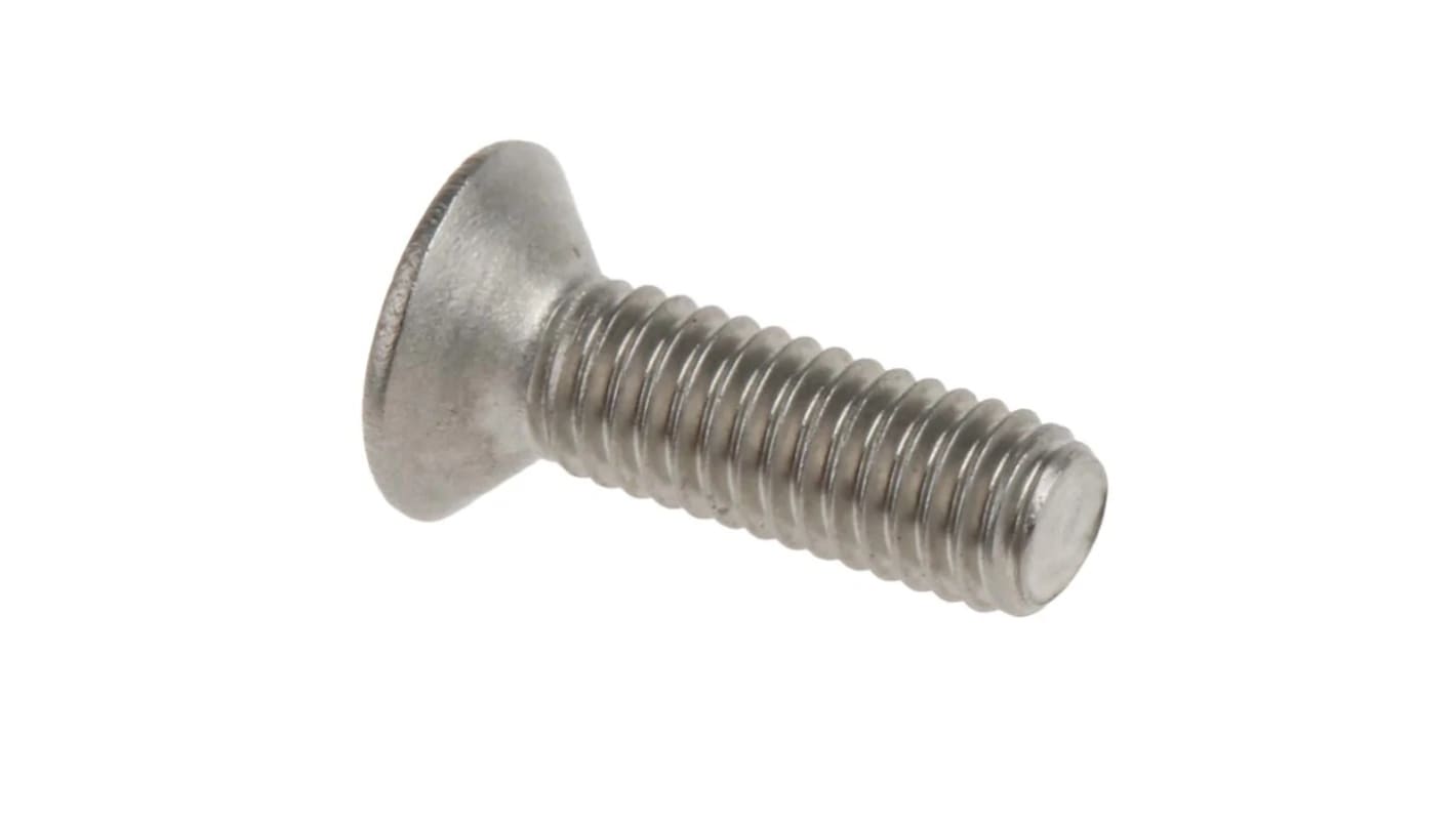 Tornillo de cabeza avellanada con huella Pozi RS PRO M3 x 10mm, paso de rosca 0.5mm, de Acero Inoxidable