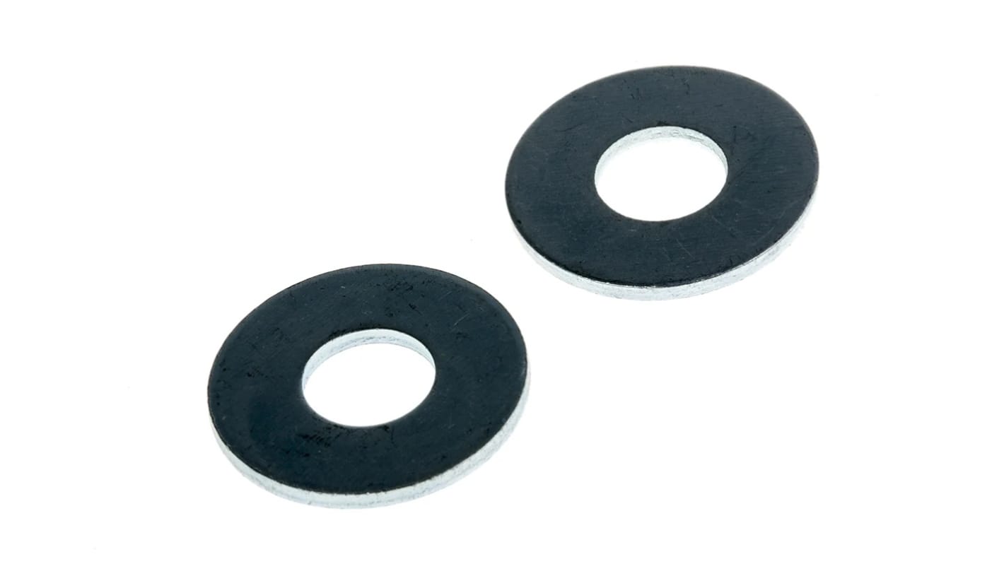 Bright Zinc Plated Steel Plain Washers, M8, BS 4320