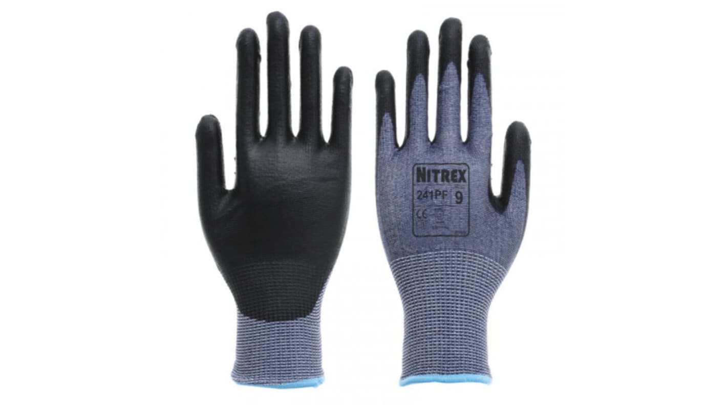 Guantes de trabajo de Fibra de vidrio, HPPE, Nylon, Spandex Uniglove serie 241PF*, talla 7, S, Resistente a la