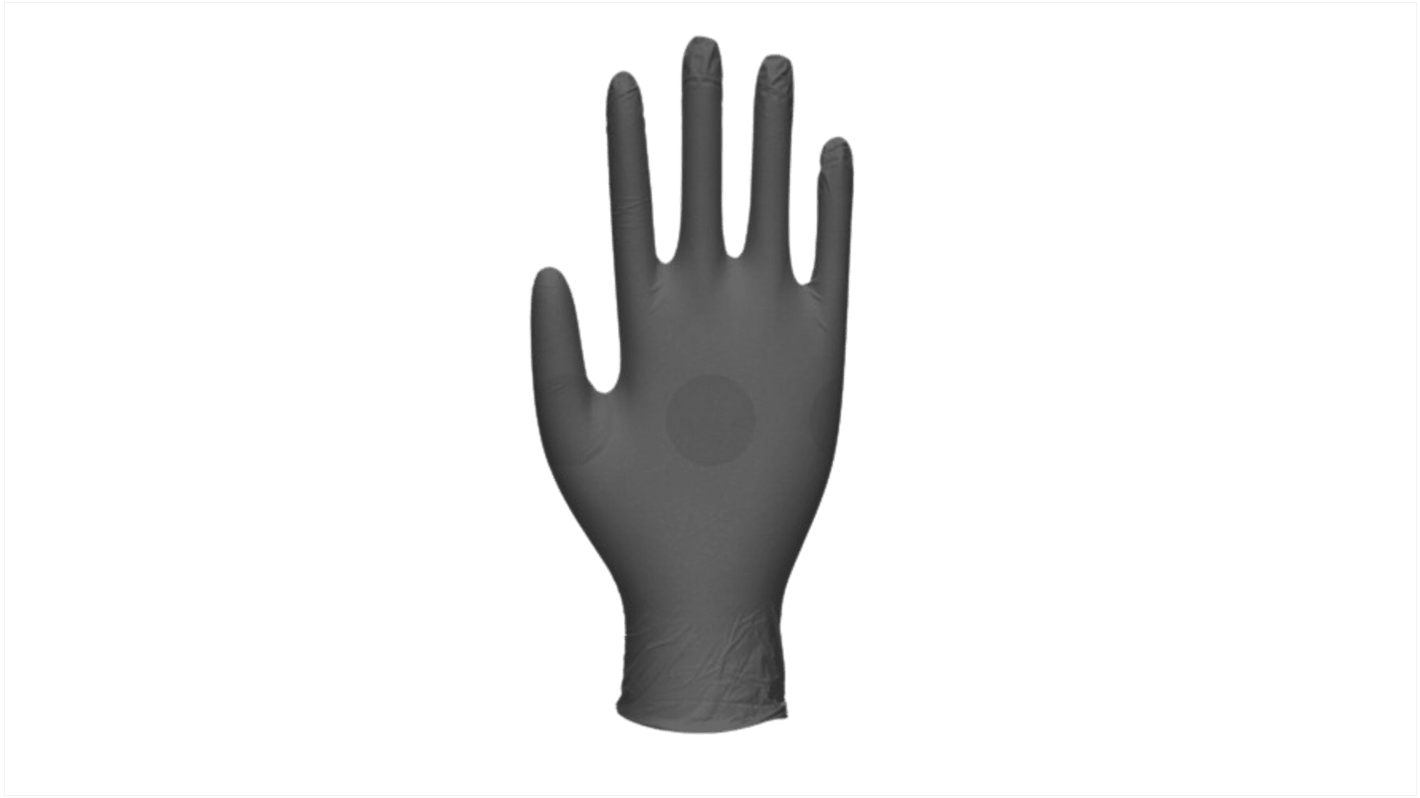 Guantes desechables Unigloves sin polvo de Nitrilo Negro, talla XS, caja de 100 unidades