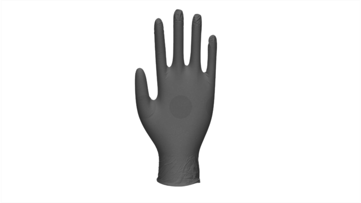 Uniglove GA007* Black Nitrile Chemical Resistant Work Gloves, Size 9, Large