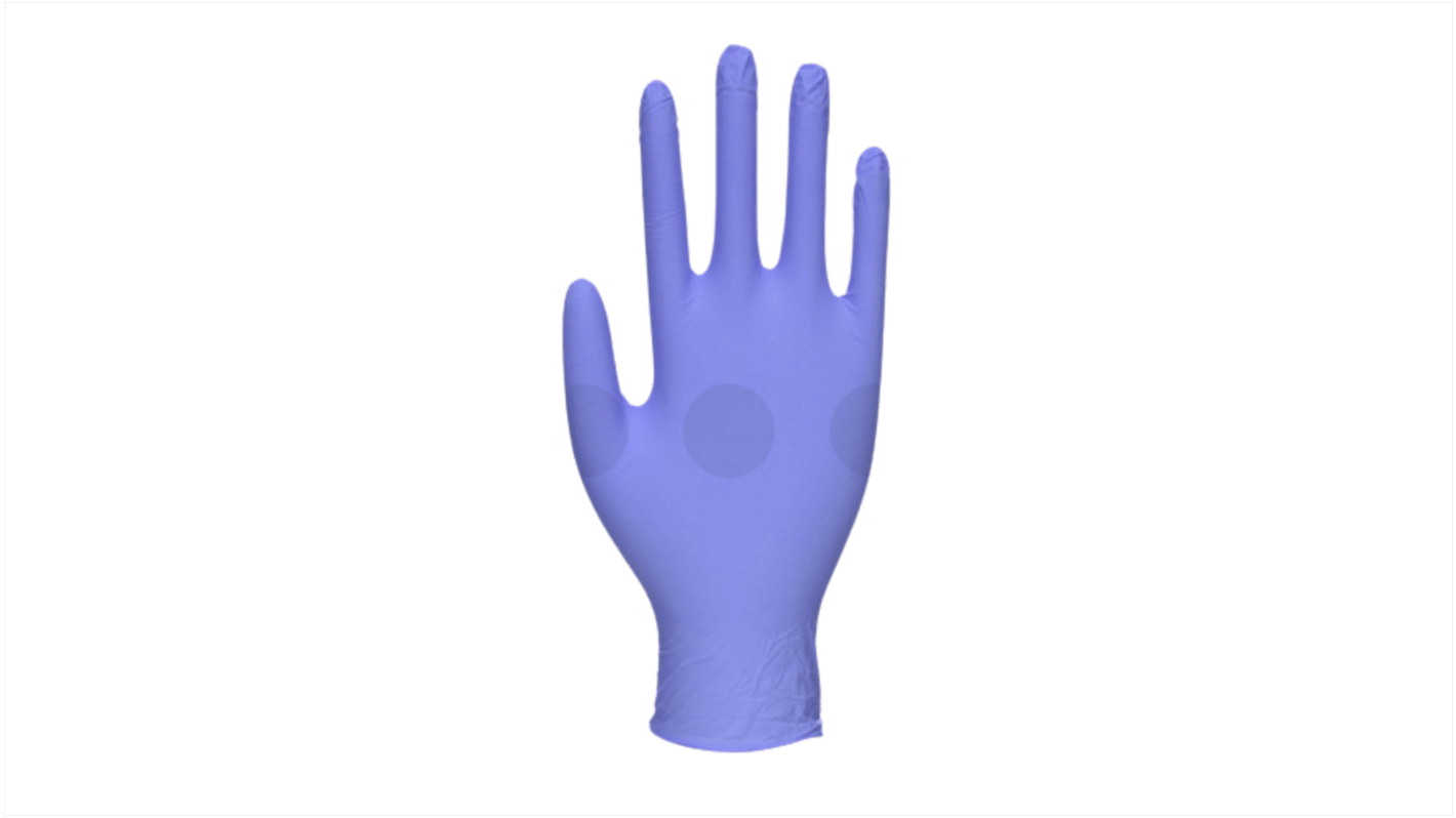 Unigloves GM004* Blue Nitrile Chemical Resistant Work Gloves, Size 8, Medium