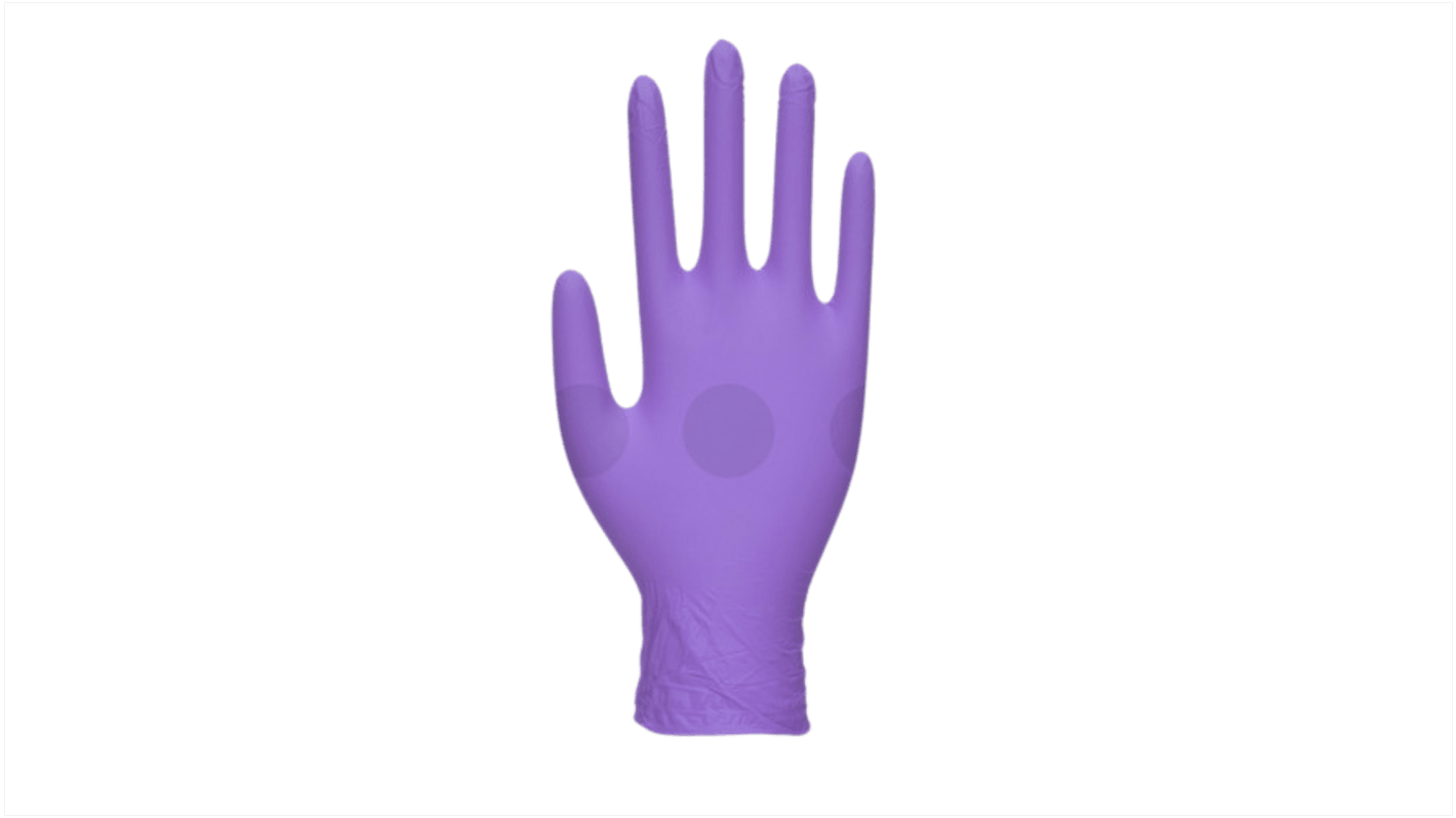 Unigloves GM006* Purple Nitrile Chemical Resistant Work Gloves, Size 7, Small