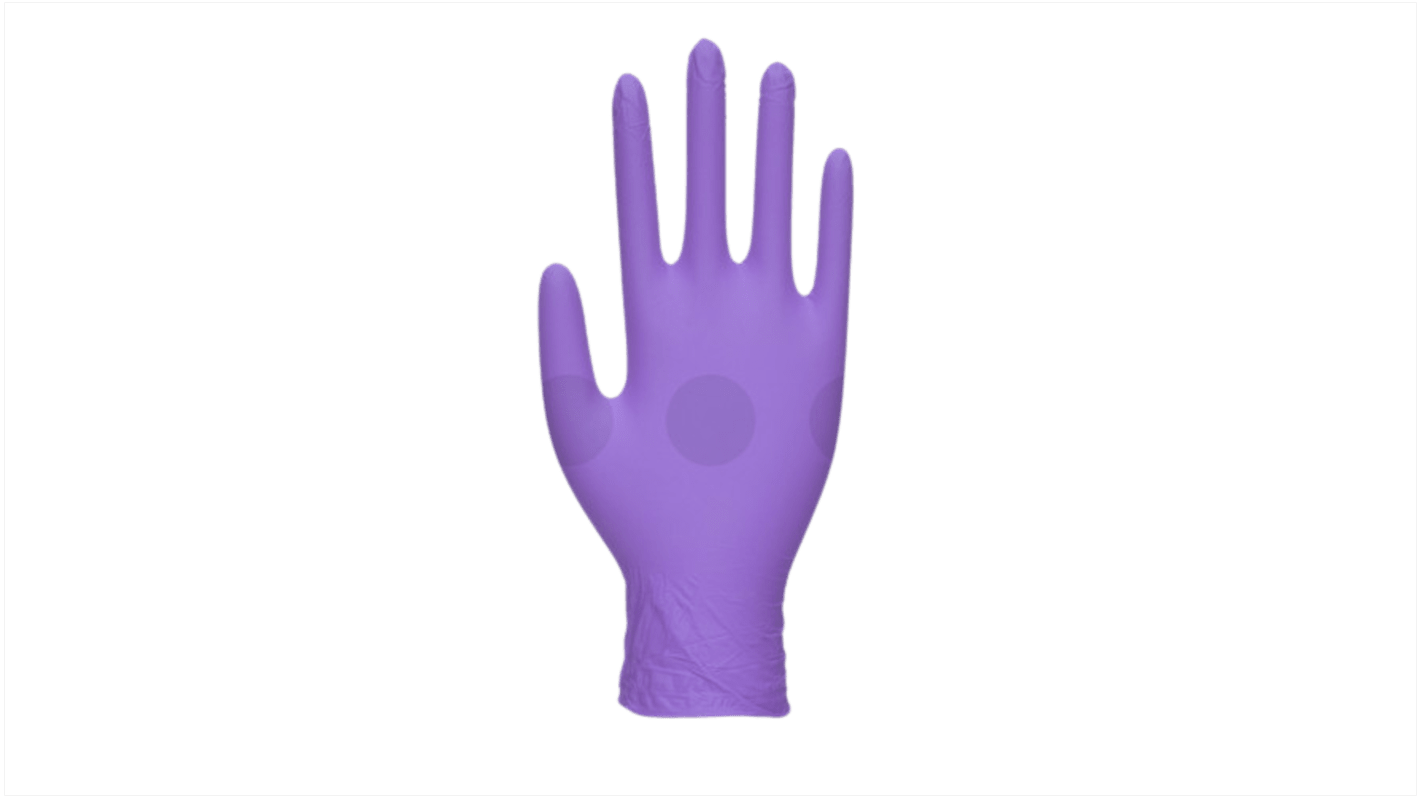 Guantes de trabajo de Nitrilo Púrpura Unigloves serie GM006*, talla 9, L, Resistente a sustancias químicas