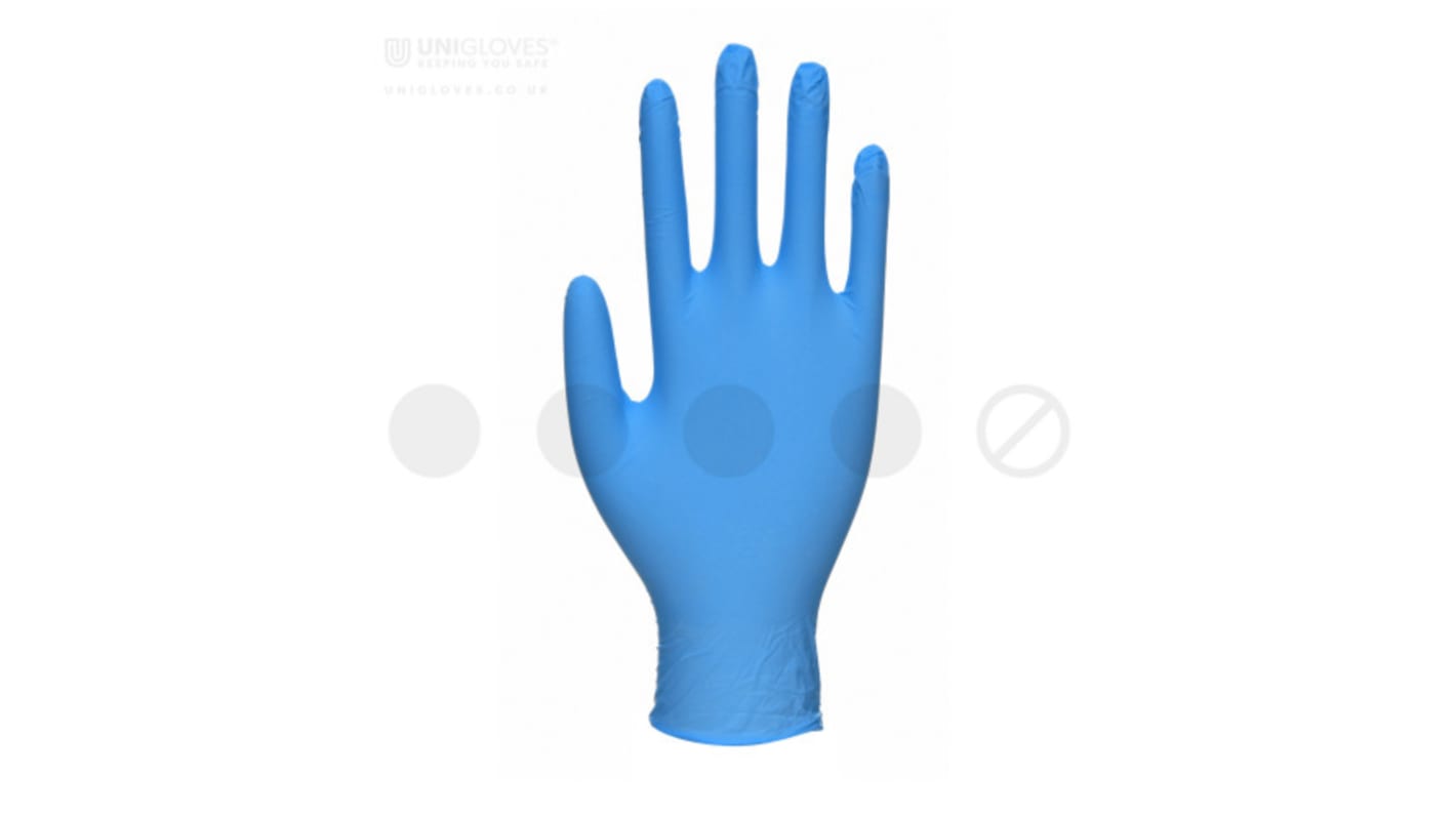GS0044 Unigloves GS004* Blue PowderFree Nitrile Disposable Gloves