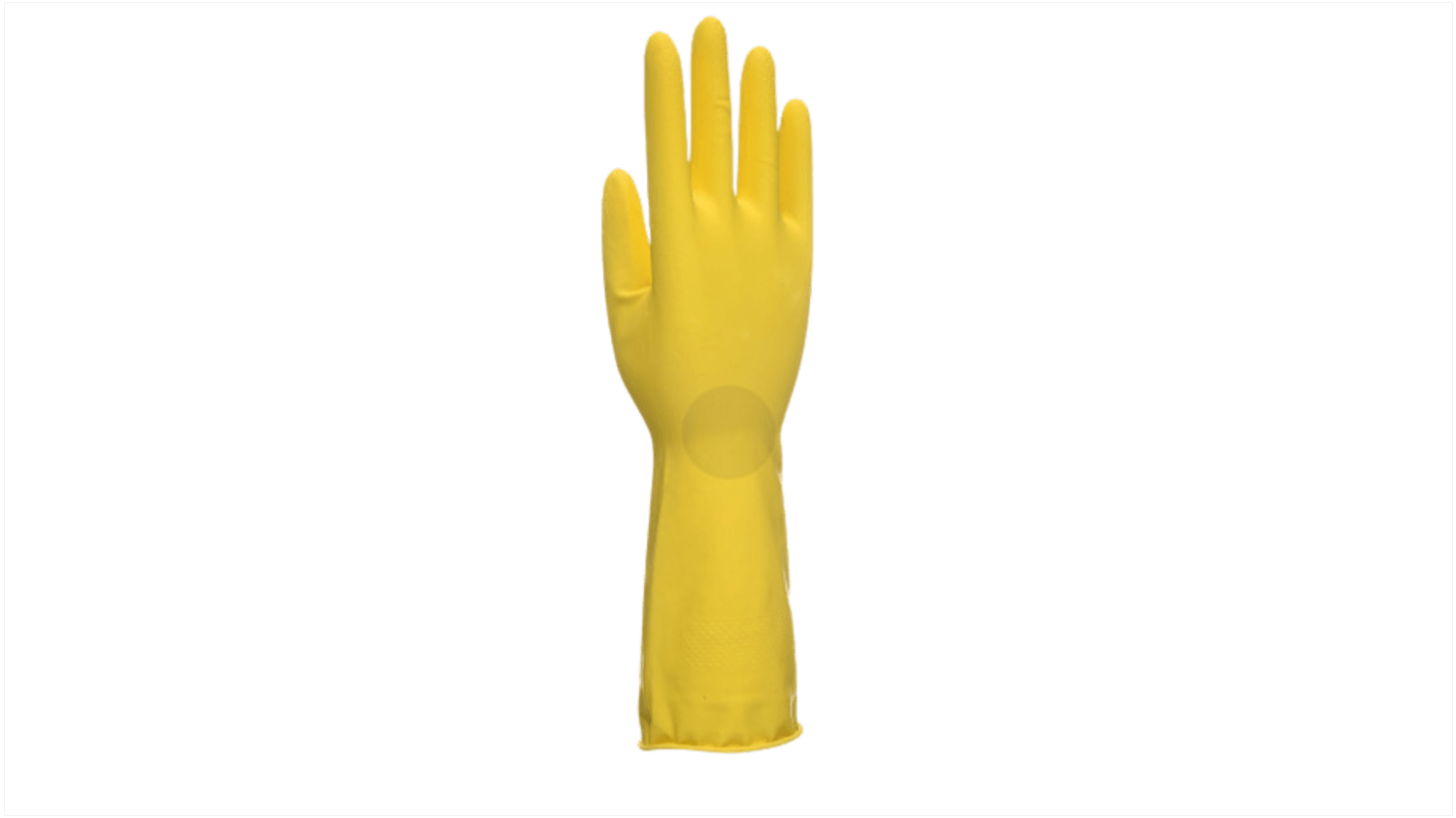 Unigloves UCHG300** Yellow Latex Oil Grip, Oil Repellent Work Gloves, Size 9