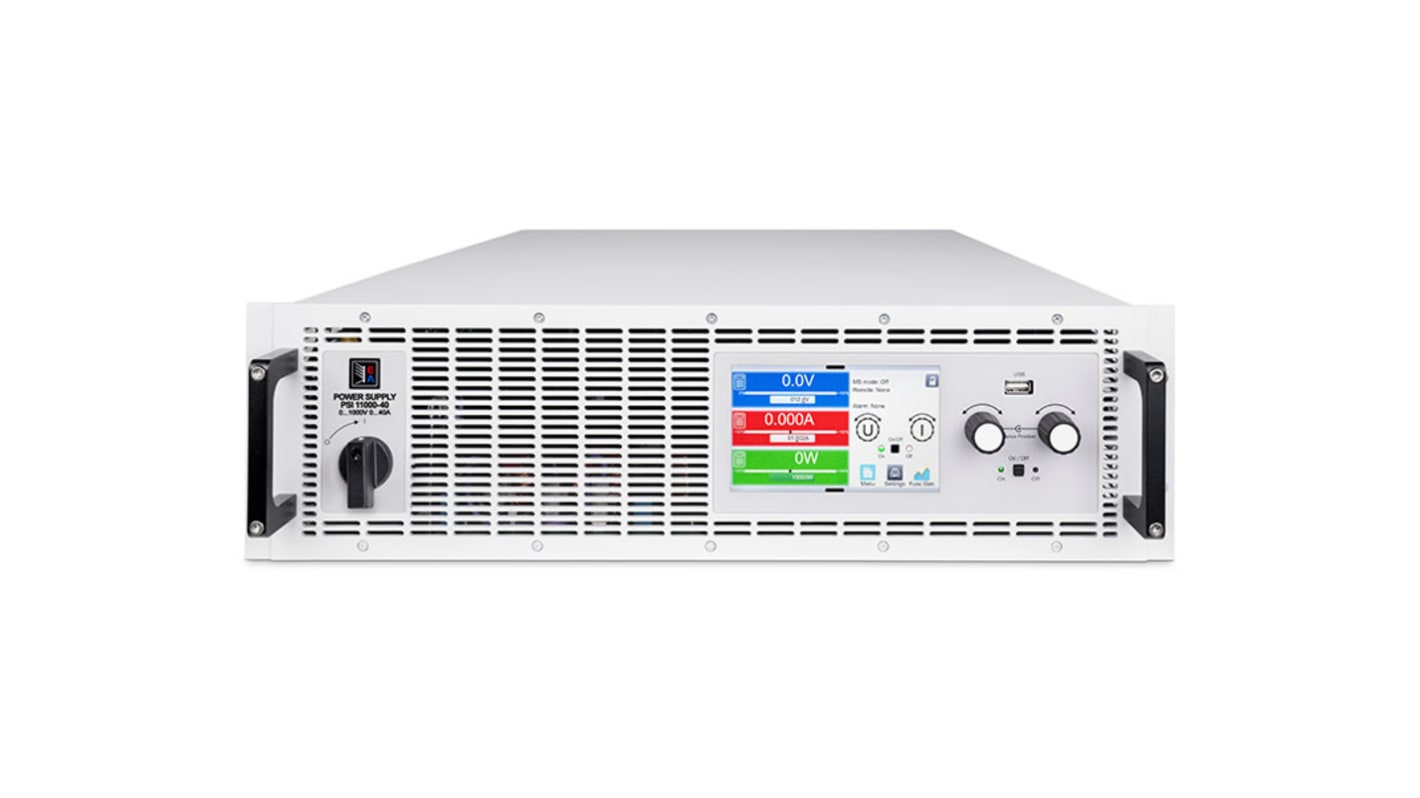 Fuente de alimentación EA Elektro-Automatik EA-PSI 10060-170 3U, calibrado UKAS, 1 salida, 0 → 500V, 30A, 5kW