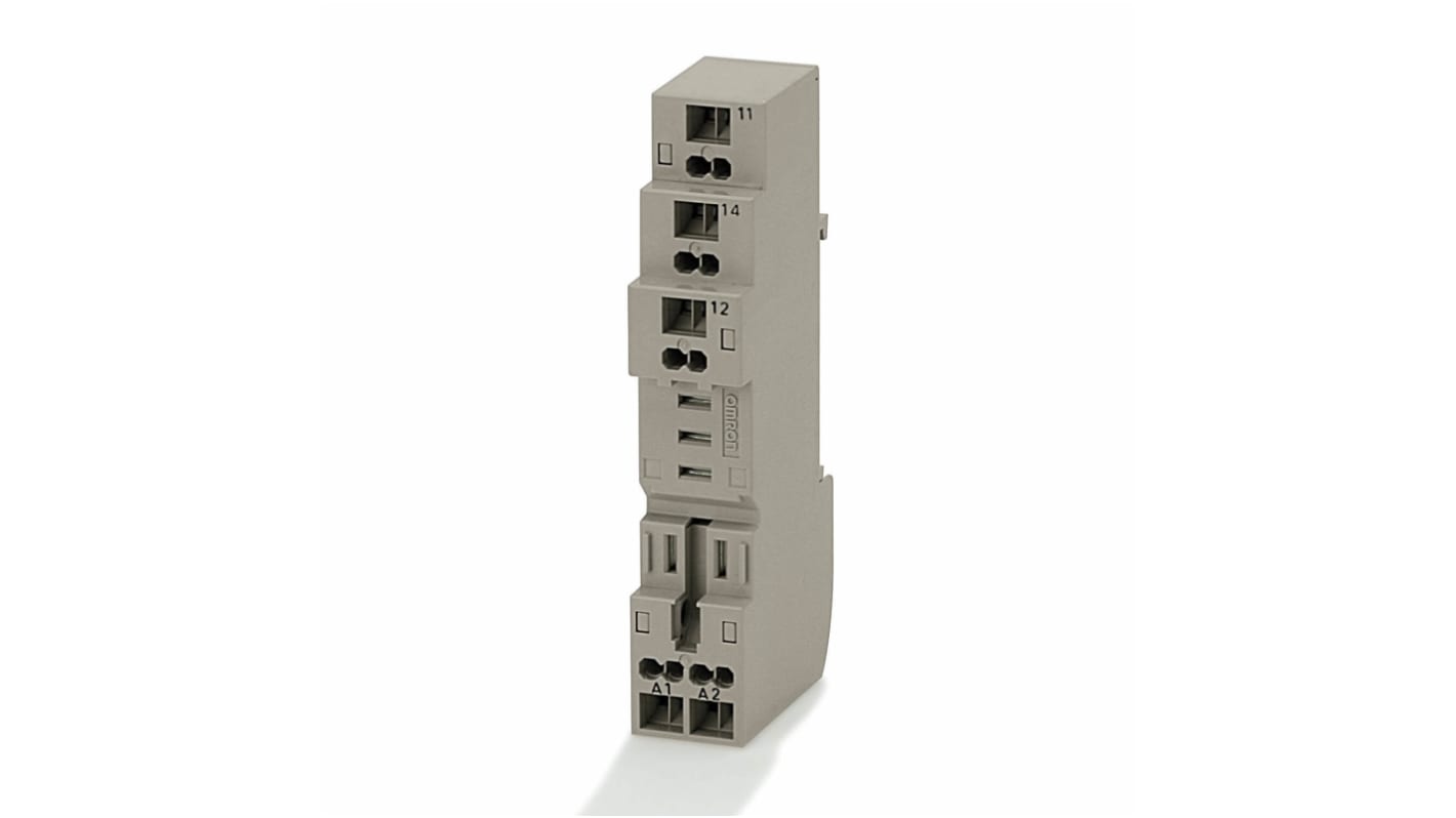 Omron 8 Pin 440V ac DIN Rail Relay Socket, for use with G2R-1-S Series