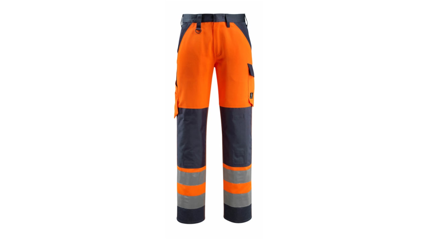 Mascot Workwear 15979-948 Warnschutz-Arbeitshose, Baumwolle, Polyester Orange/Marine, Größe 35Zoll x 32Zoll