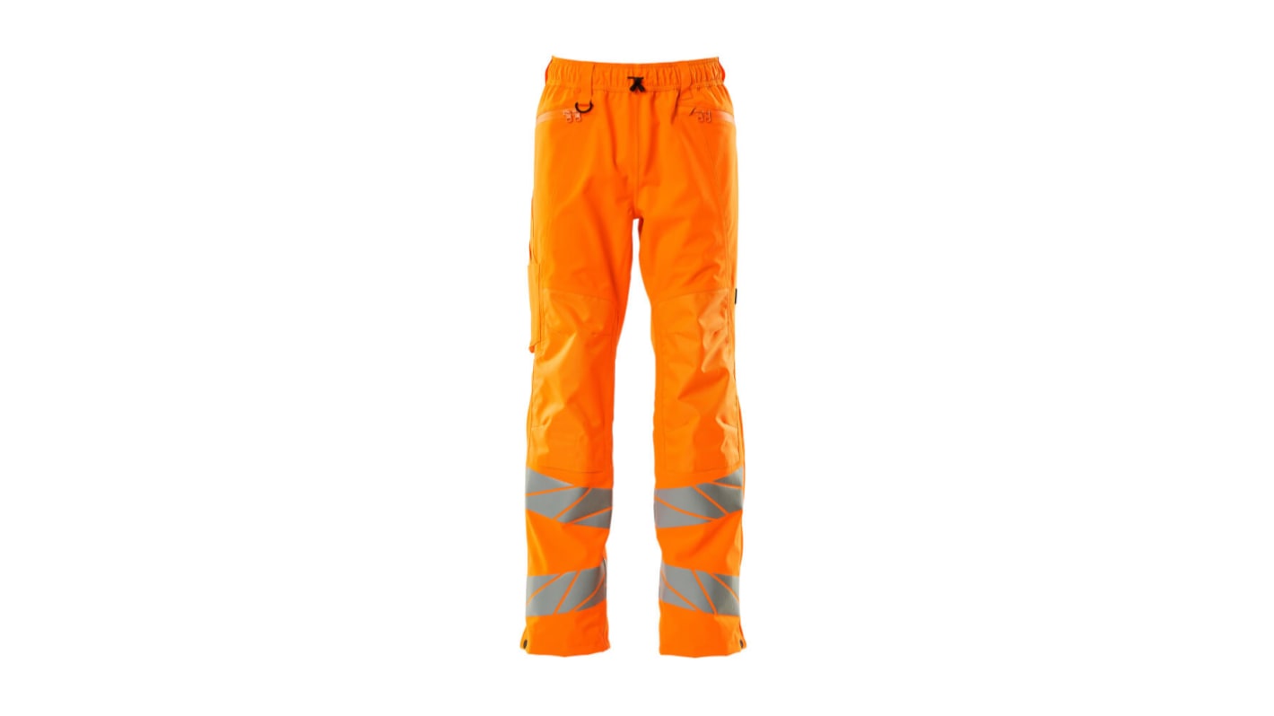 Mascot Workwear 19590-449 Orange Breathable, Waterproof Hi Vis Work Trousers, 31in Waist Size