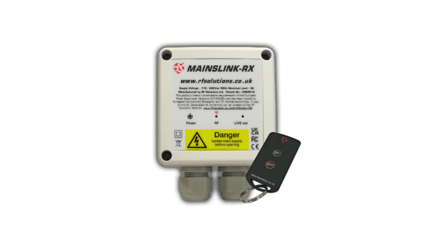 RF Solutions MAINSSWITCH8SL1 Remote Control System,868MHz RS