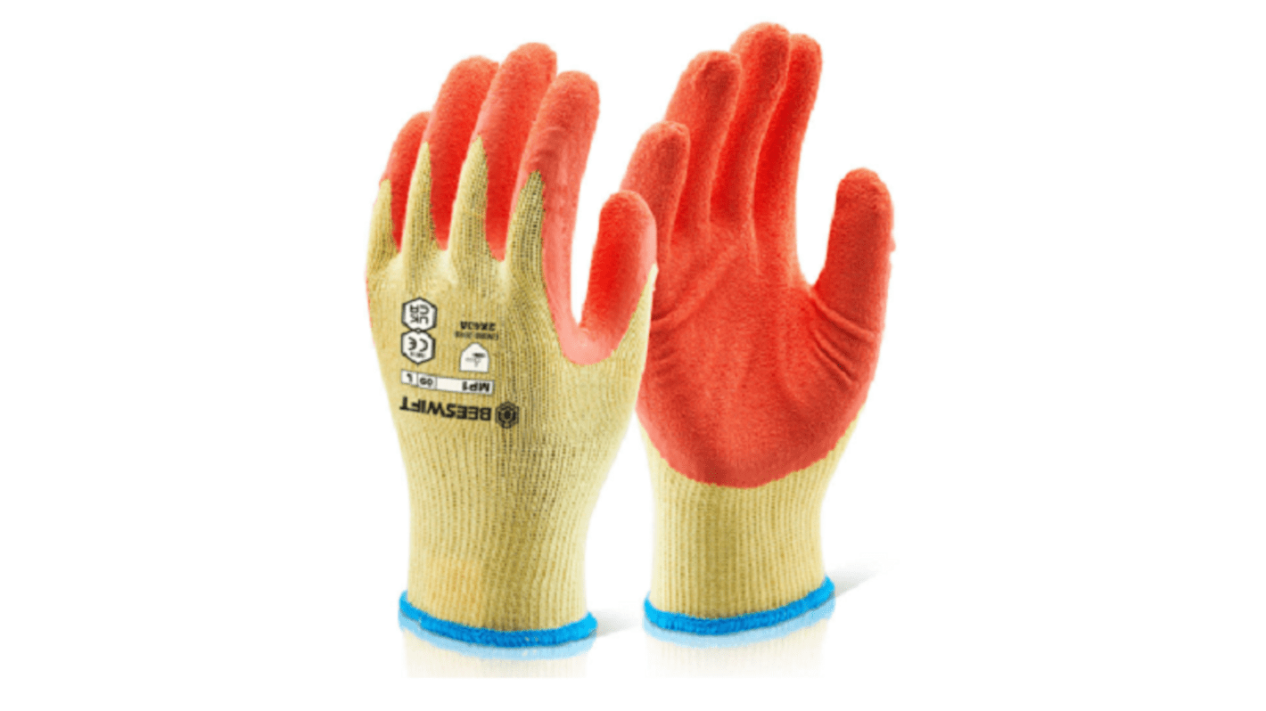 MP1ORL Beeswift Orange Latex Coated Cotton Abrasion Resistant, Cut
