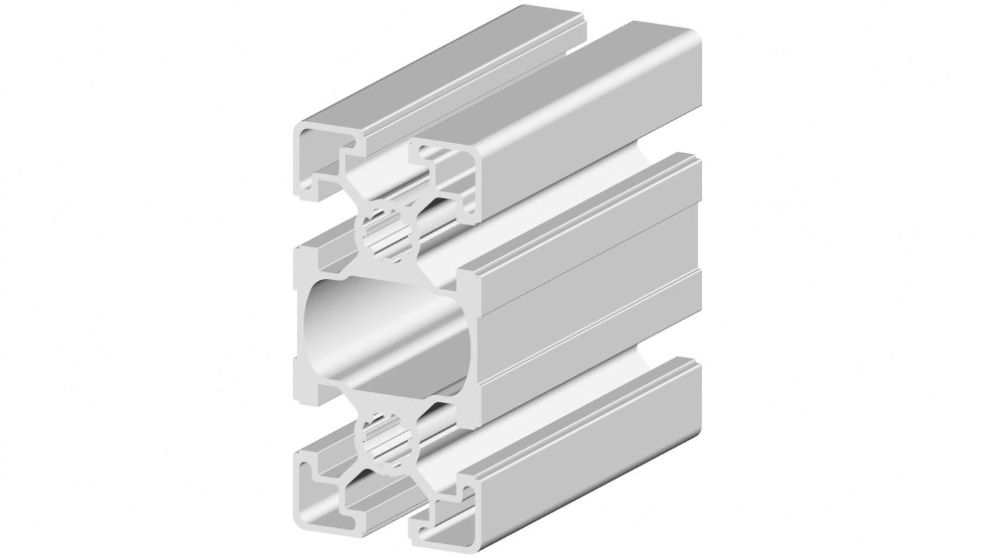 Perfil de Aluminio, Anodizado Plateado, perfil de 45 x 90 mm x 3m de longitud