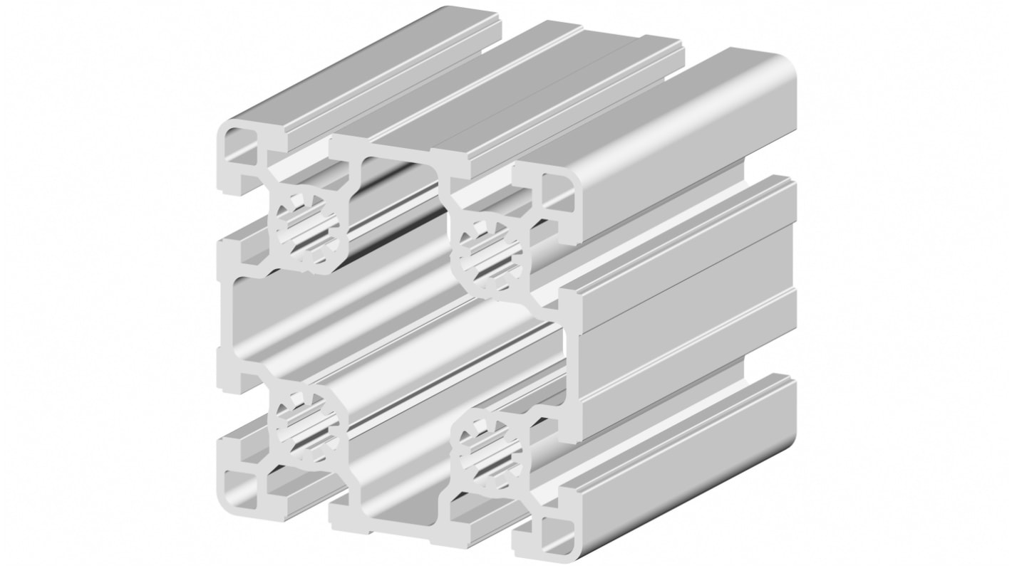 Profilo struttura RS PRO in Alluminio, Anodizzato, 90 x 90 mm x 3m