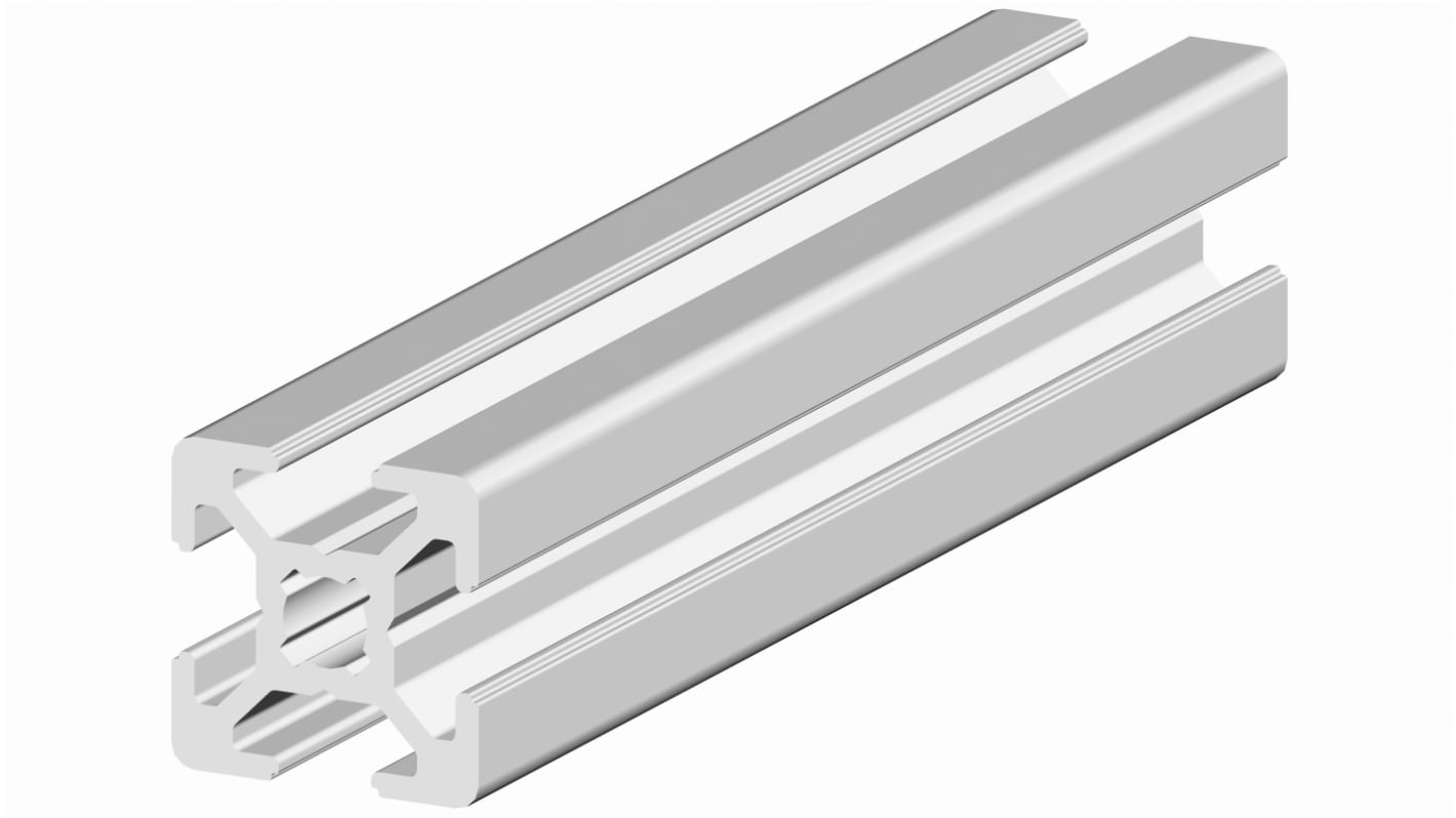 RS PRO Silver Aluminium, Anodized Profile Strut, 20 x 20 mm, 6mm Groove, 2m Length