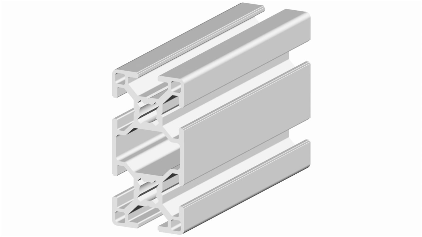 RS PRO Silver Aluminium, Anodized Profile Strut, 30 x 60 mm, 8mm Groove, 3m Length