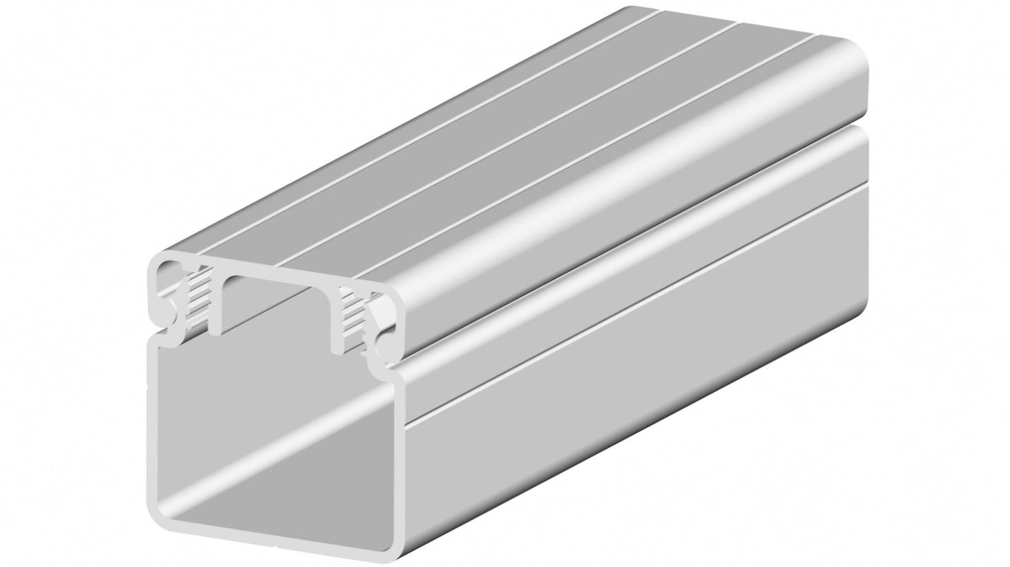 Goulotte RS PRO, 30 mm x 30mm x 2m Ouvert, en Aluminium Argent