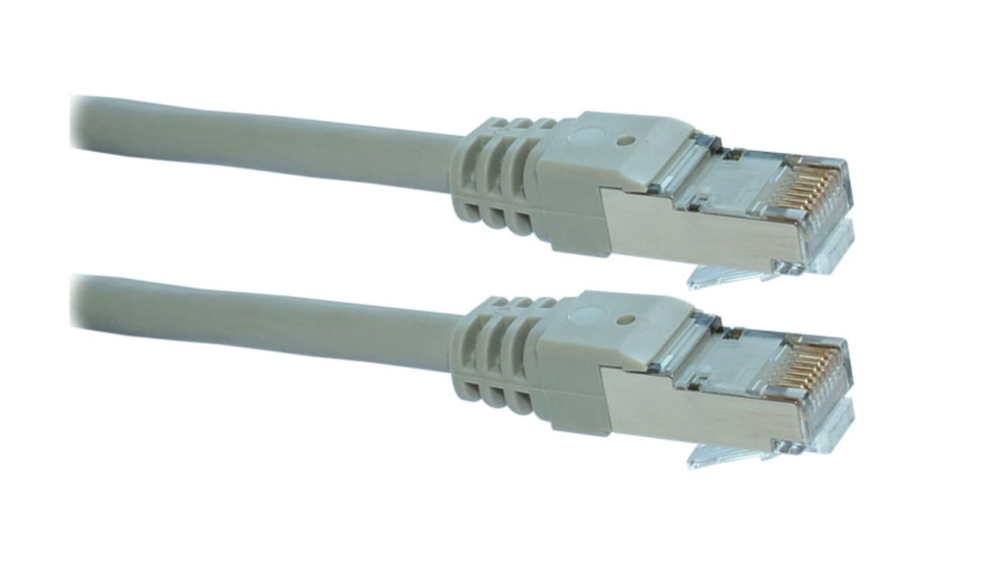 Decelect Cat6a RJ45 to RJ45 Ethernet Cable, Shielded PVC, White, 3m