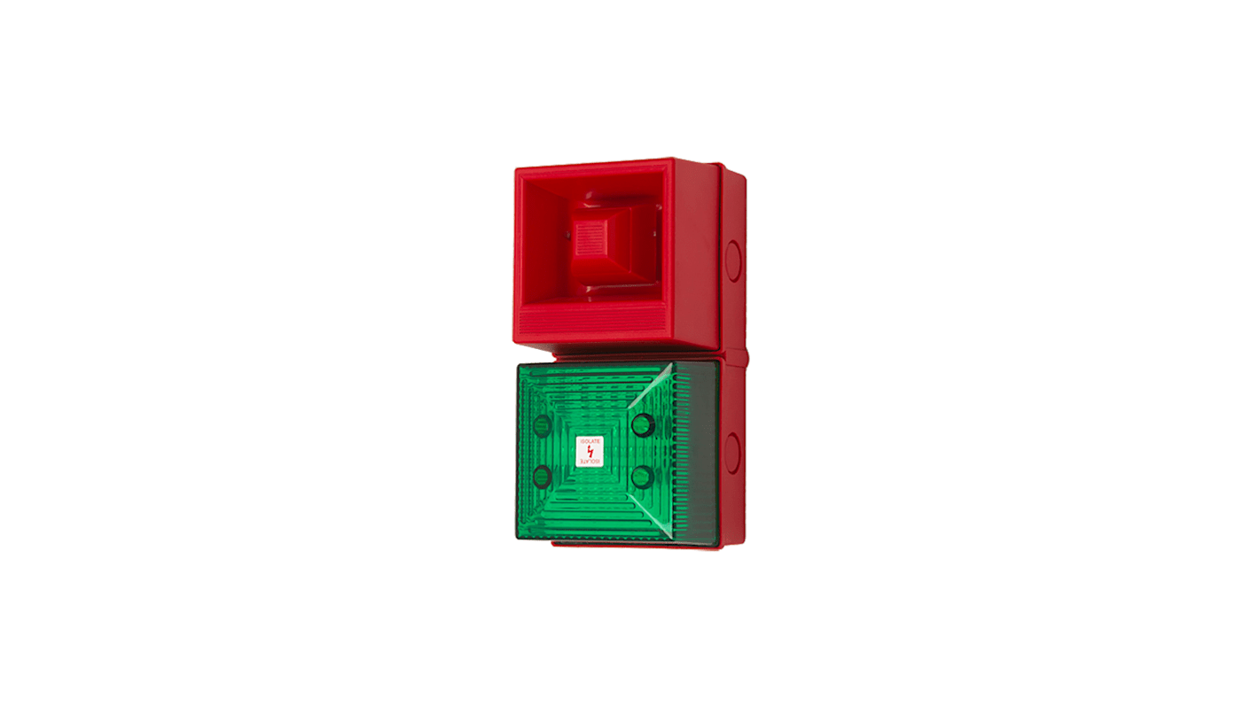 245206 Clifford & Snell YL40 Series Green Sounder Beacon, 230 V ac