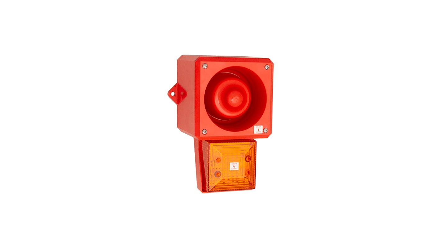 Segnalatore acustico e luminoso Clifford & Snell serie YL50 Hi Vis, Ambra, 24 V c.c., 112dB a 1 m, IP66