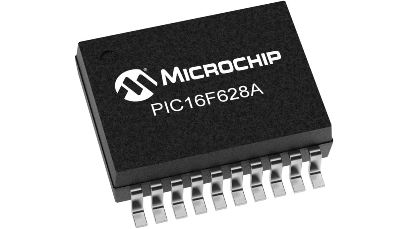 Microchip PIC16F628A-E/SS PIC Microcontroller MCU, PIC16, 20-Pin SSOP