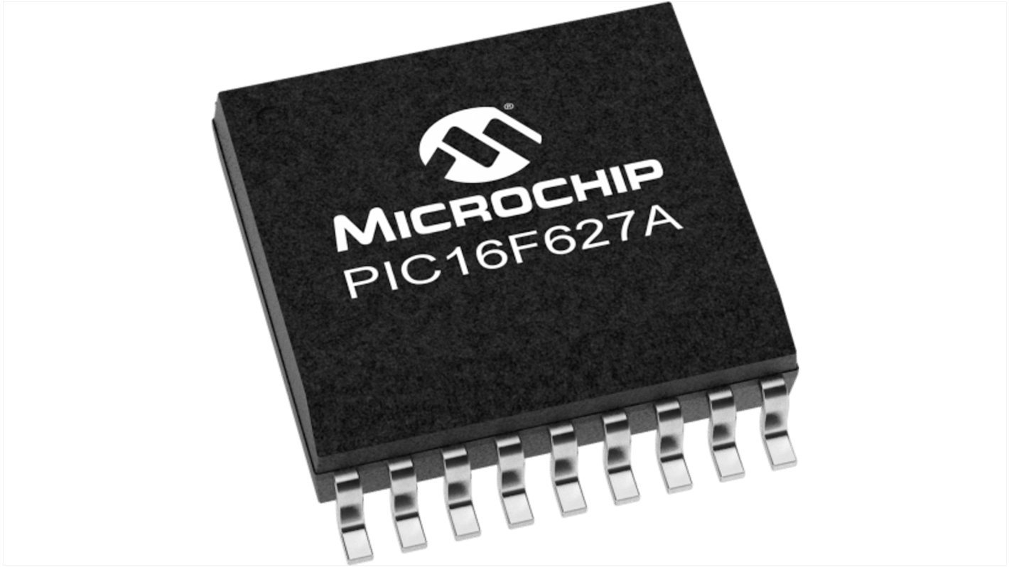 Microchip PIC16LF627AT-I/SO PIC Microcontroller MCU, PIC16, 18-Pin SOIC