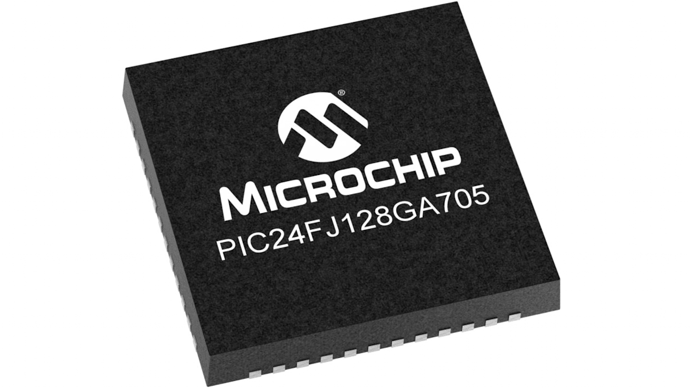 Microchip PIC24FJ128GA705-I/M4 PIC Microcontroller, PIC24F, 48-Pin UQFN