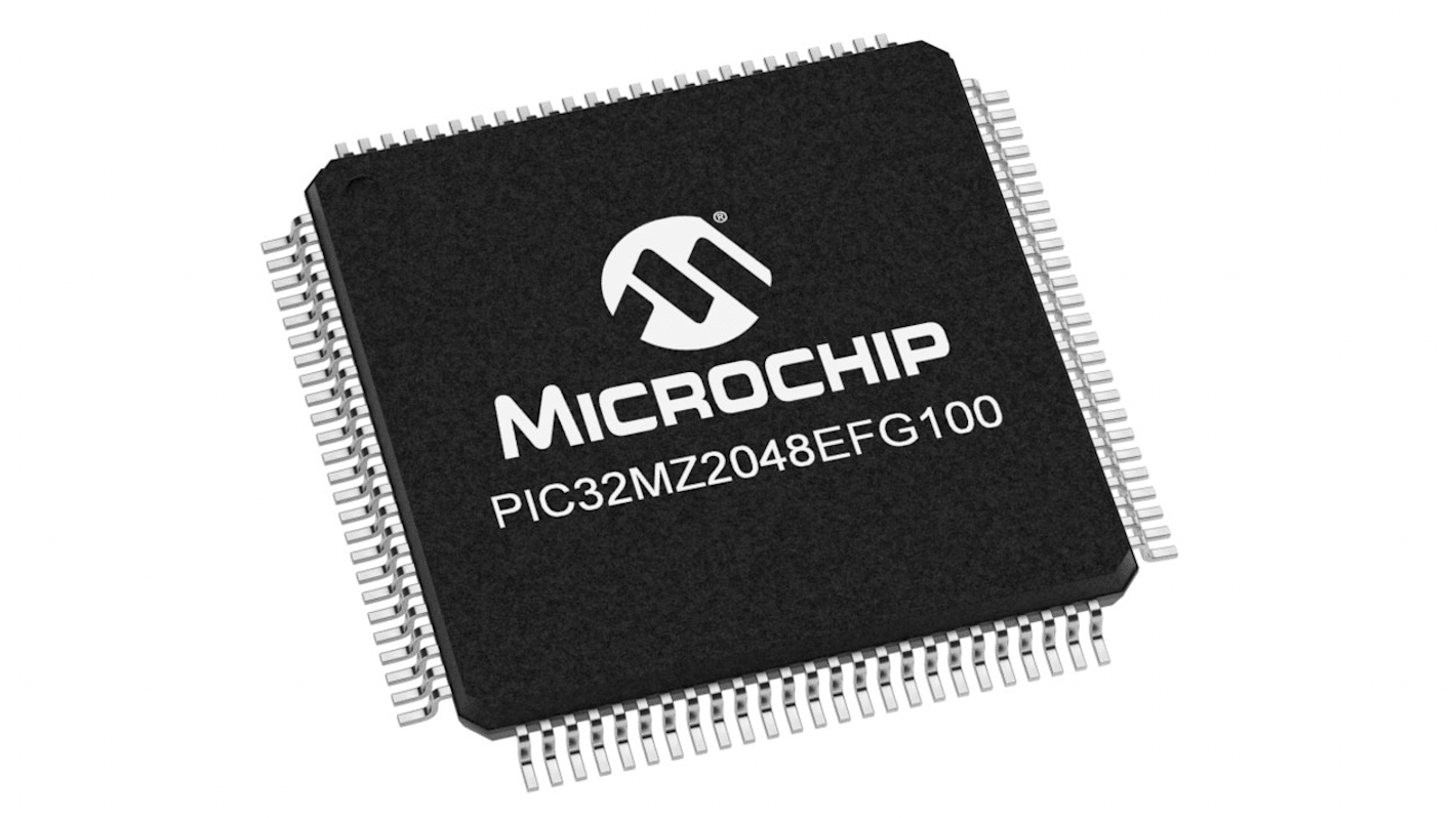Microchip PIC32MZ2048EFG100-I/PF PIC Microcontroller, PIC32MZ, 100-Pin TQFP
