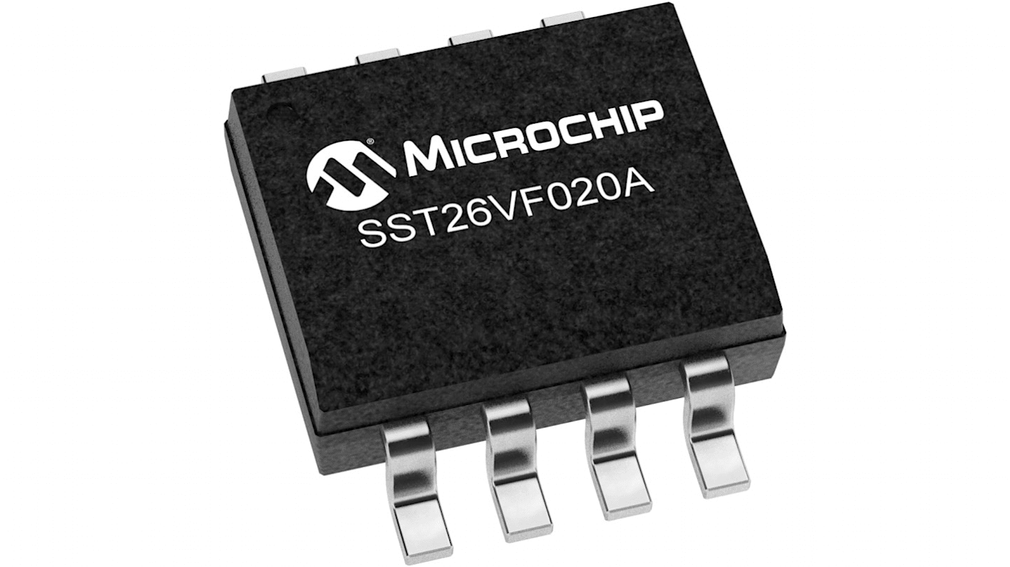 マイクロチップ,  フラッシュメモリ 2Mbit SPI, SQI, 8-Pin, SST26VF020A-104I/SN