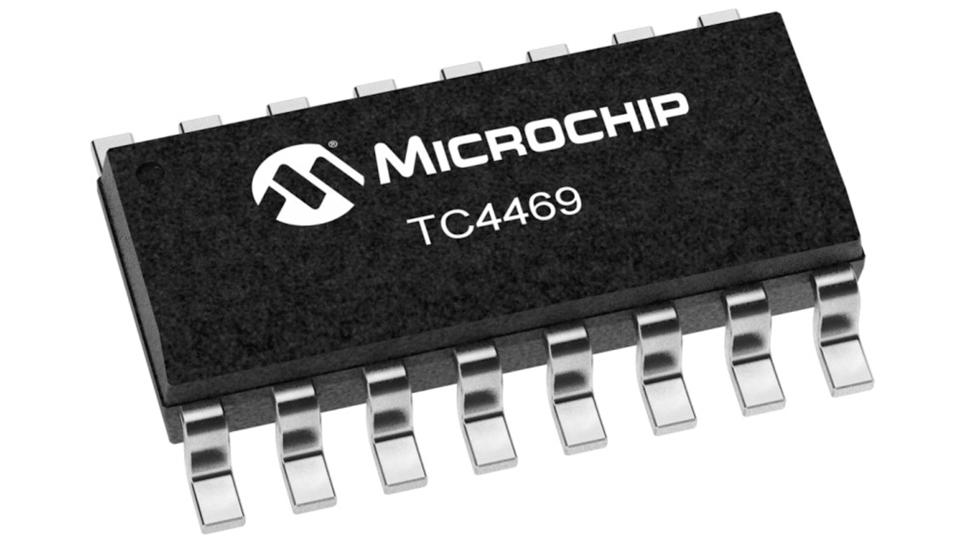 MOSFET kapu meghajtó TC4469COE713 CMOS, 1,2 A, 18V, 16-tüskés, SOIC