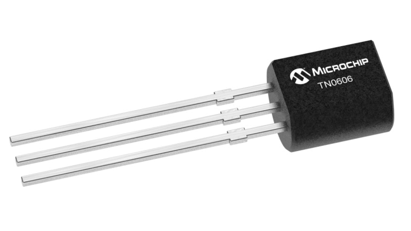 Microchip Nチャンネル MOSFET60 V スルーホール パッケージTO-92