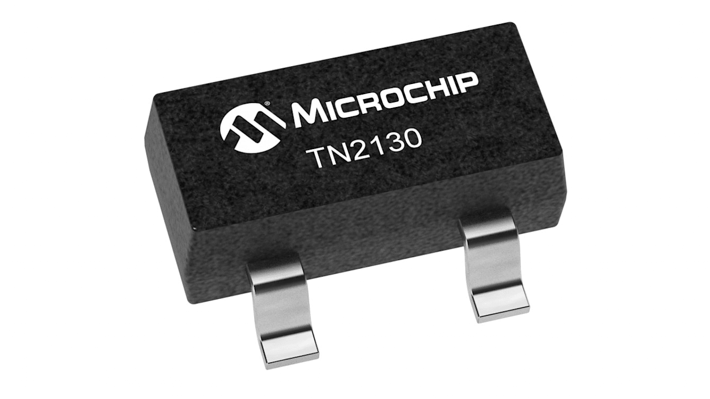 N-Channel MOSFET, 300 V SOT-23 Microchip TN2130K1-G