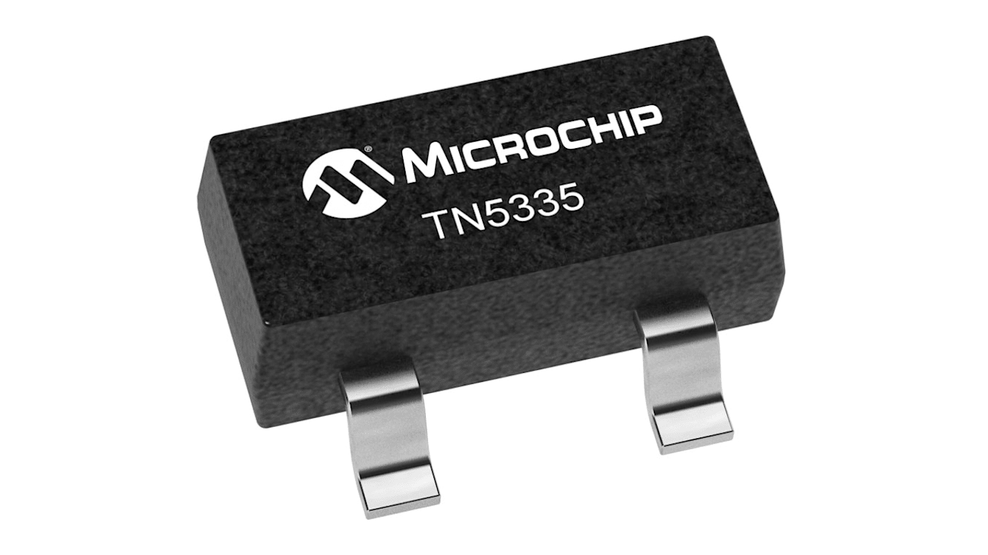 N-Channel MOSFET, 350 V SOT-23 Microchip TN5335K1-G