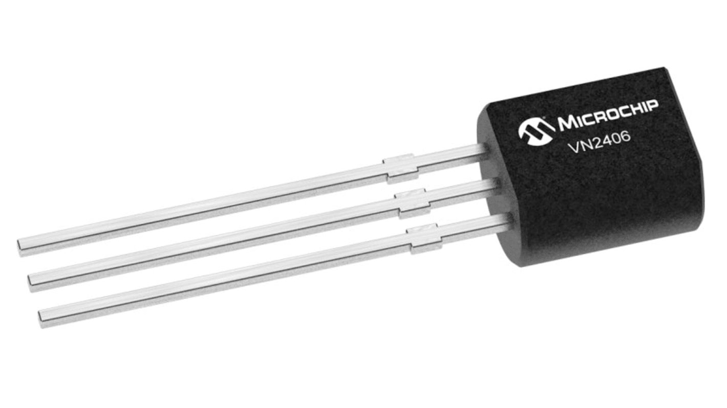 Microchip Nチャンネル MOSFET240 V スルーホール パッケージTO-92