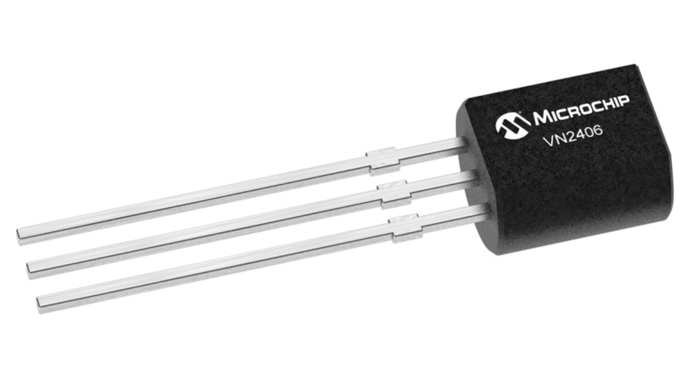 MOSFET Microchip, canale N, TO-92, Su foro
