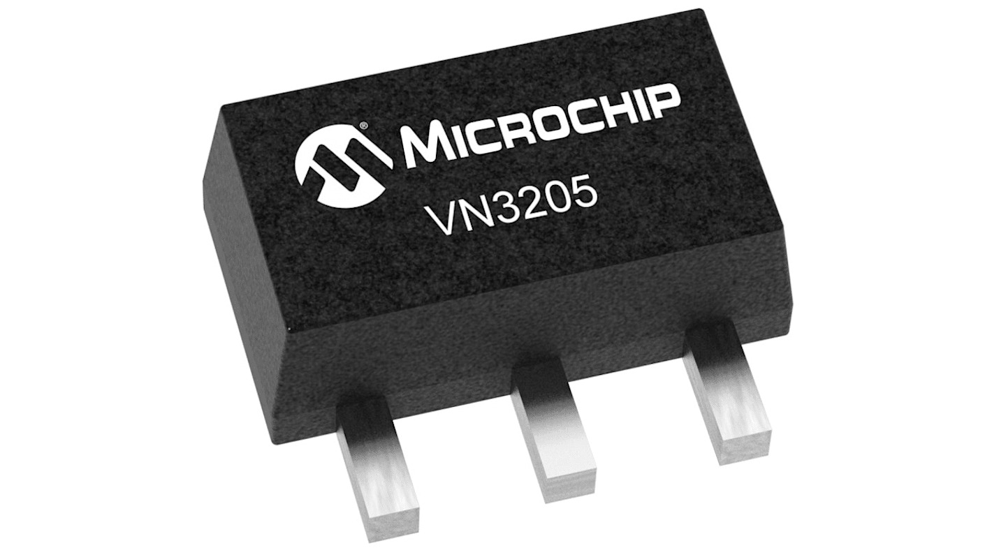 N-Channel MOSFET, 50 V SOT-89 Microchip VN3205N8-G