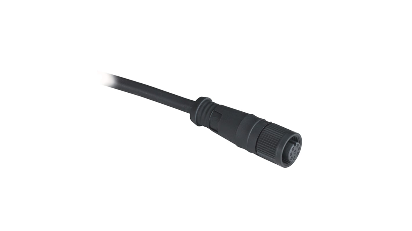 Cable para sensor/actuador Rockwell Automation, con. A M12 Hembra, 8 polos, con. B M12 Hembra, 8 polos, long. 10m