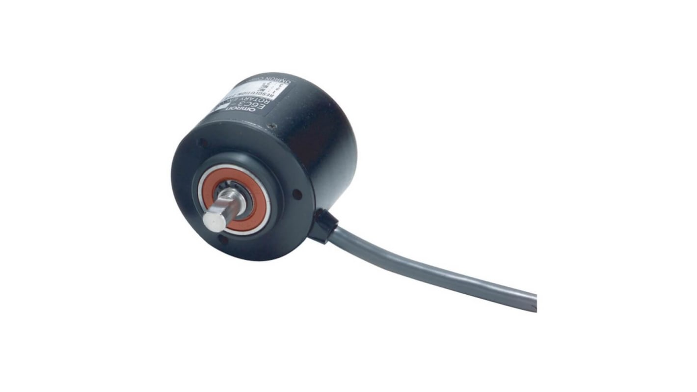 Omron E6C3-C Series Incremental Encoder, 2000ppr ppr, NPN Open Collector Signal, Radial, Thrust Type, 8mm Shaft