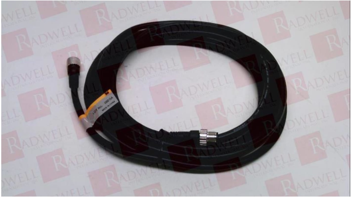 Cable para sensor/actuador Omron, con. A M12 Hembra, 8 polos, con. B M12 Macho, 8 polos, long. 5m