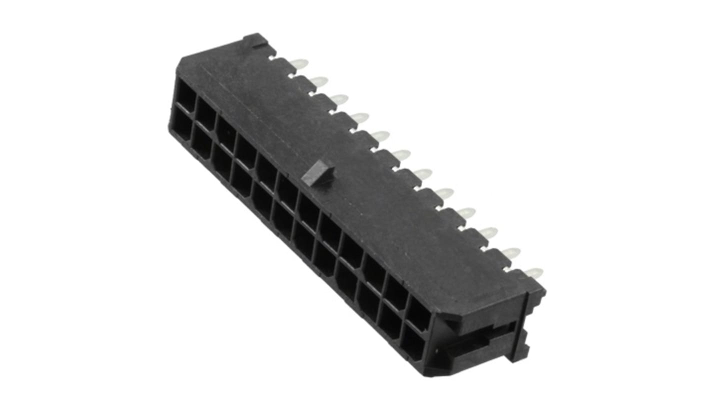 Molex 43045 Leiterplatten-Stiftleiste, 24-polig / 2-reihig, Raster 3mm