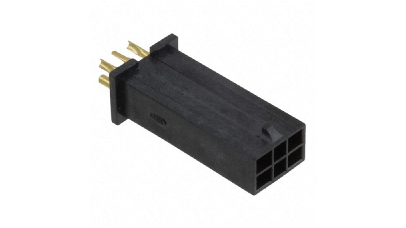 Conector macho para PCB Molex serie 44242 de 6 vías, 2 filas, paso 3mm