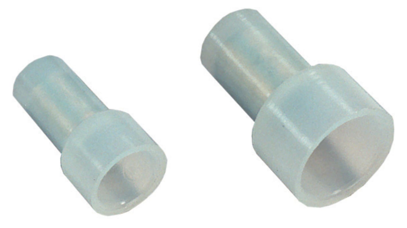 MECATRACTION Tin Plated Copper White Cable Sleeve, 6mm Diameter, Preinsulated Closed-End Wire Connectors Series